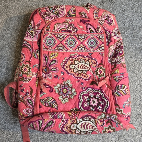 Vera Bradley Handbags - Vera Bradley Pink Paisley Backpack Boho Country Chic Girlhoodcore